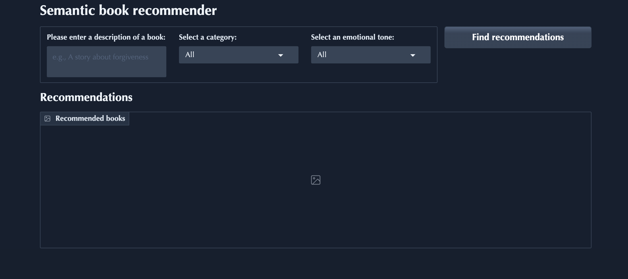 Semantic Book Recommender - AI-powered book recommendation tool
